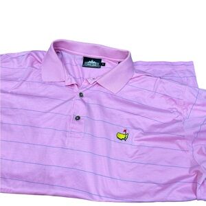 ⛳️ Masters Clubhouse Collection Pink Stripe Polo Shirt Men’s XL